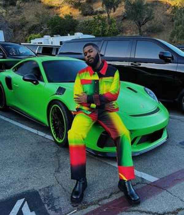 Khalid's Colorful Outfit Matches His Green Porsche GT3 RS Perfectly
