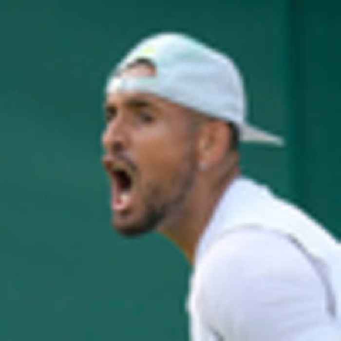 Wimbledon tennis: Nick Kyrgios explodes at umpire and line judge as he wins five-set opener