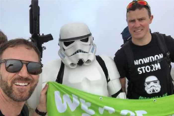 Former RAF colonel from Lincoln scales Mt Snowdon dressed as Star Wars stormtrooper
