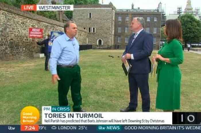 ITV Good Morning Britain interrupted by protester singing 'bye bye Boris'