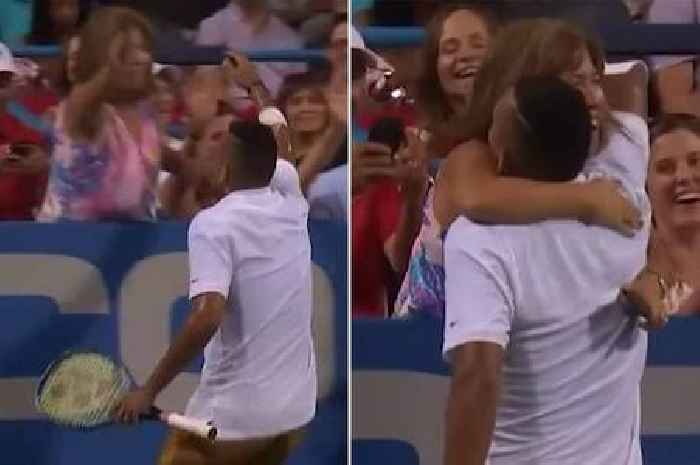 Nick Kyrgios leaped into arms of fan after asking advice on crucial match point