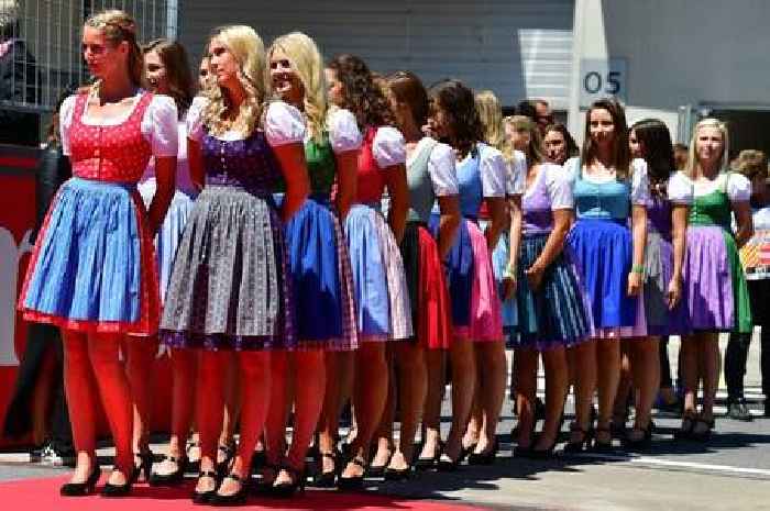 Austrian Grand Prix grid girls used to dress up in traditional dirndl clothing