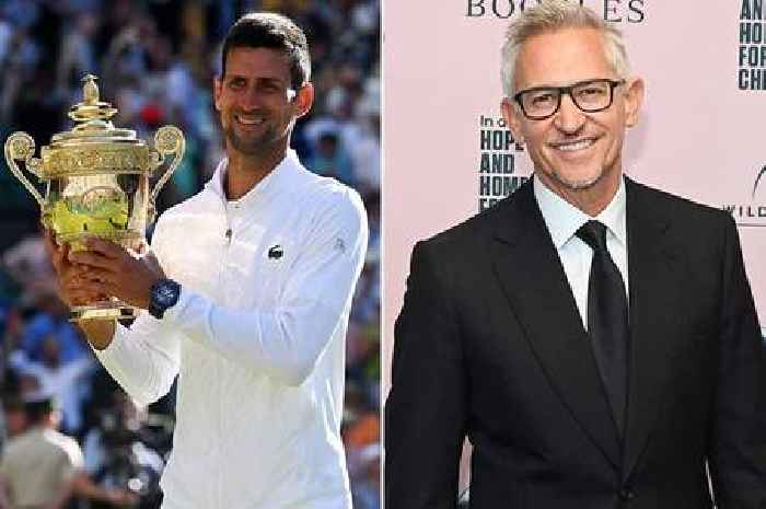 Gary Lineker trolls Novak Djokovic for finally 'beating Australian on court' at Wimbledon