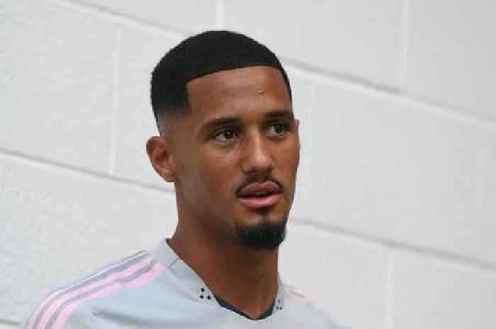 Arsenal share photo of William Saliba at training - but 'hide' one key detail