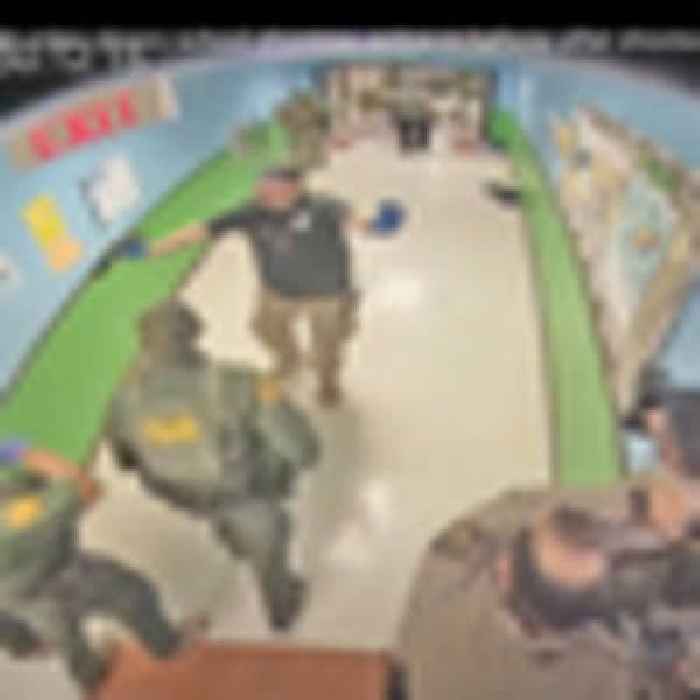 Texas school shooting: Uvalde's new anguish - video shows police waiting in school
