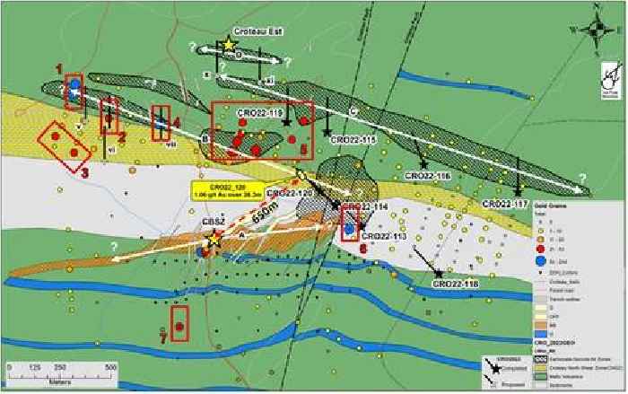Northern Superior Makes New Gold Discovery at Croteau-Est 1.06g/t Au Over 26.3m 650m Ne and Parallel to Existing Cbsz* 43-101 Resource; Gold Grain Values (Up to 244 Grains) Define Multiple Highly Prospective Targets and Confirm Thesis of Large Gold Bearin