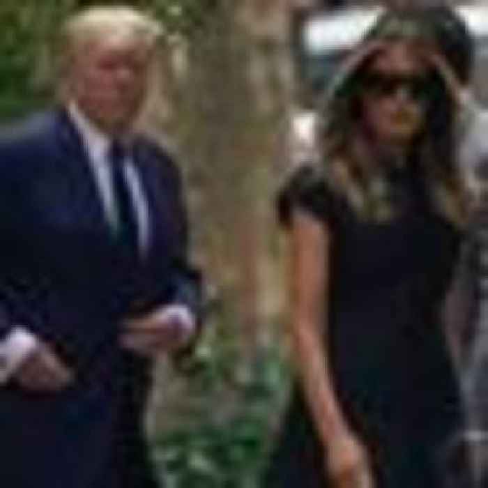 Donald Trump joins family at his ex-wife's funeral