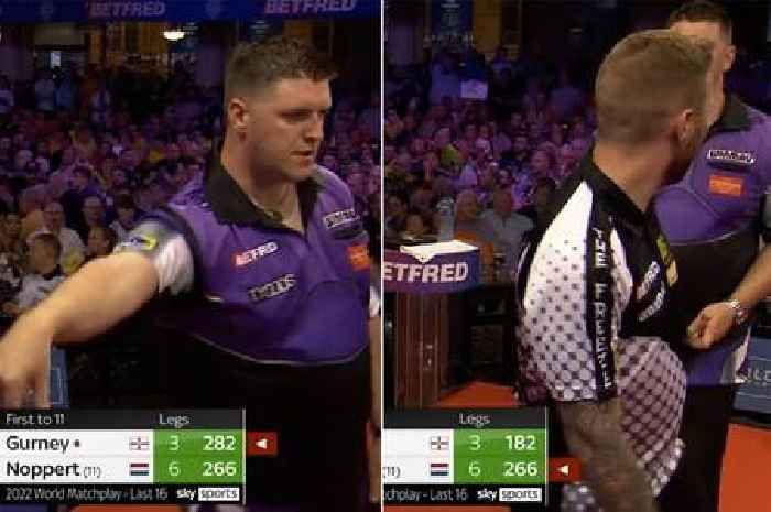 Darts fans love ‘s***housery’ as Noppert and Gurney try 'blind' shots at World Matchplay