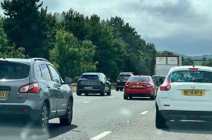 A38 southbound: Road blocked and queueing traffic after two-vehicle crash - updates