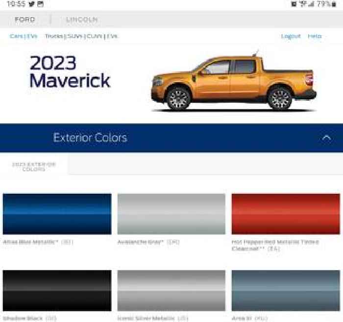 2023 Ford Maverick Exterior Color Palette Numbers 11 One News Page