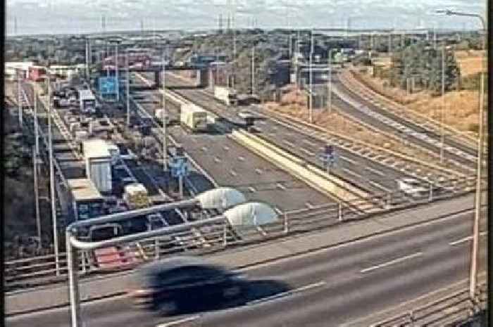 Live M25 Dartford Crossing traffic updates as emergency barrier repairs cause three mile delays back to A13