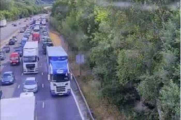 M25 live traffic updates with six miles of traffic following crash