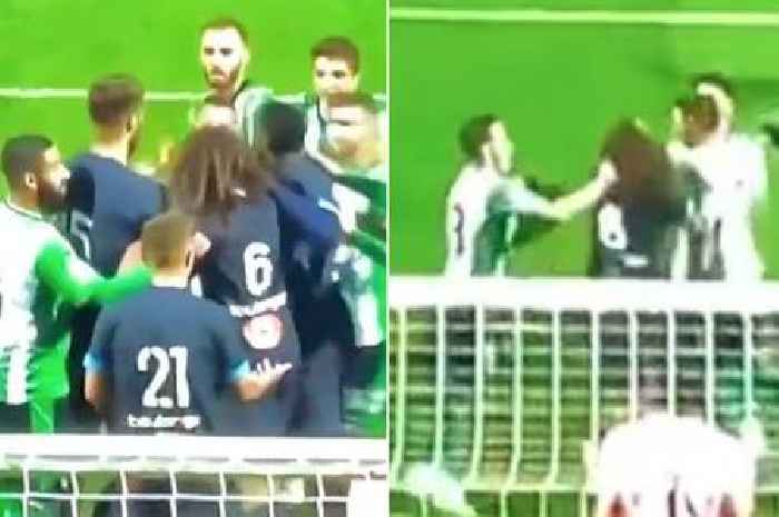 Arsenal flop Matteo Guendouzi has hair pulled in pre-season brawl at non-league stadium