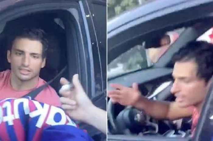 Real Madrid fan Carlos Sainz gives brilliant response when asked to sign Barcelona shirt