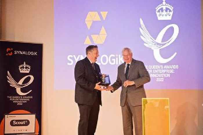 Prince Richard all smiles as he awards Gloucestershire business with prestigious Queen's Award for Innovation