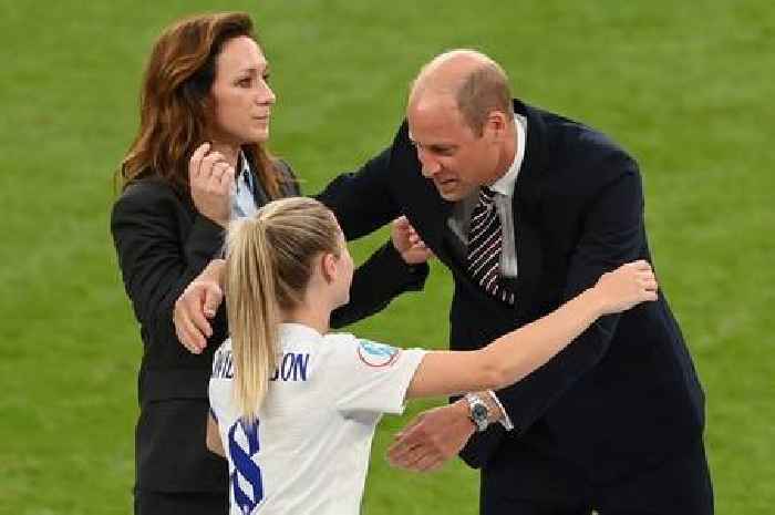 Prince William's sweet words to sobbing Lionesses as he hugged them after England Euro 2022 win