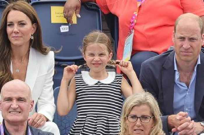 Grinning Princess Charlotte steals the show pulling funny faces at Commonwealth Games