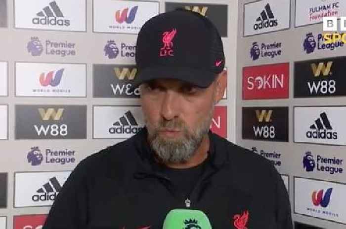 Fans in stitches as Jurgen Klopp blames Liverpool's draw at Fulham on 'dry pitch'