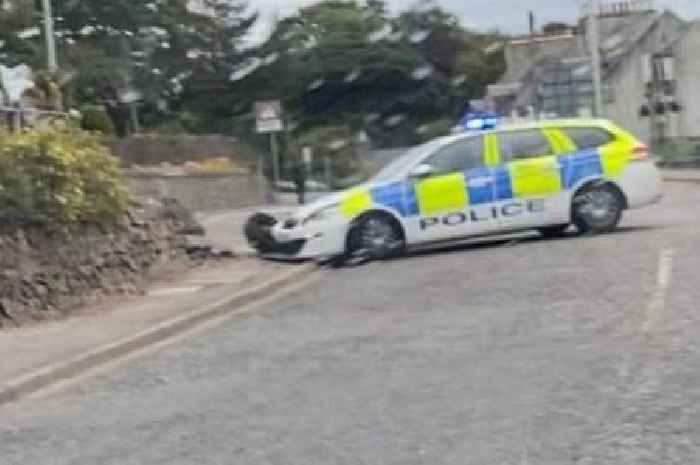 Police car smashes into wall while pursuing vehicle in Aberdeen as man arrested
