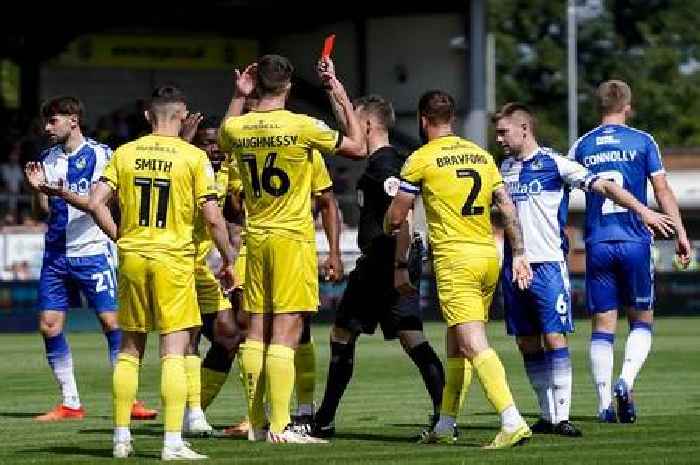 Burton Albion went down to 10 men after just 49 seconds - leaving fans very confused