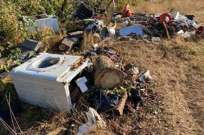 Piles of rubbish left behind in field as travellers move on