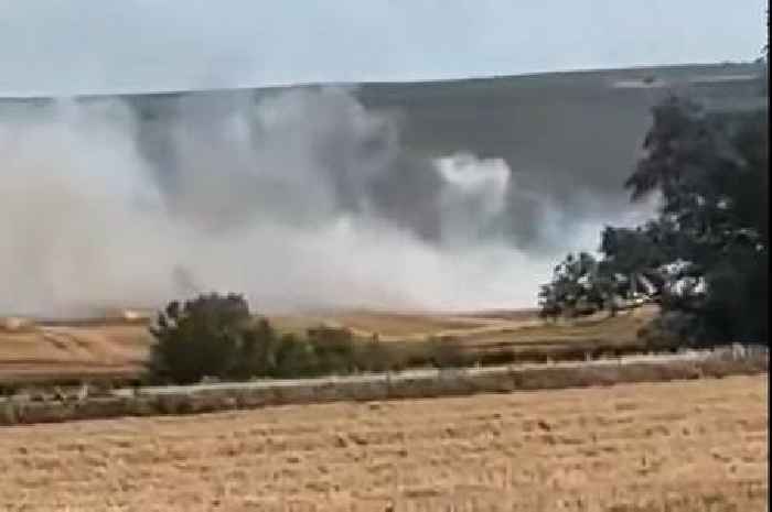 Fire crews race to Fife field as huge blaze spreads rapidly through crops
