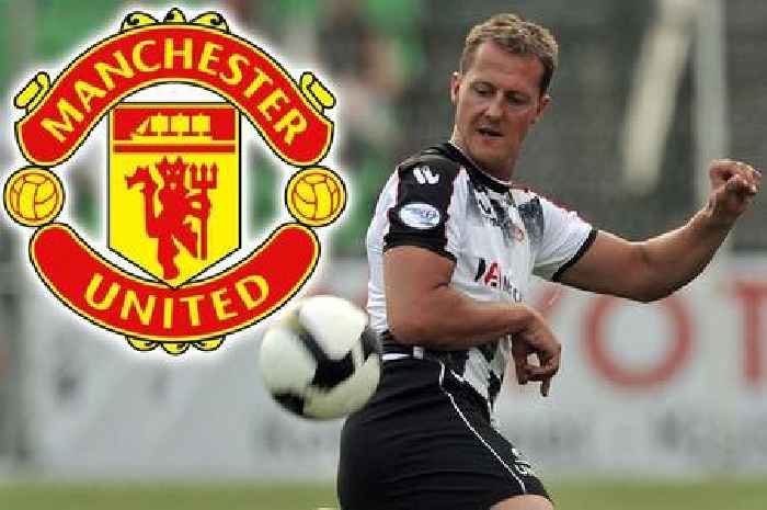 Michael Schumacher had to pull out of Man Utd training after suffering football injury