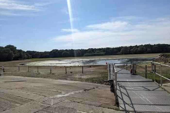 UK Heatwave: Pictures of Hanningfield Reservoir drying up with residents urged to minimise water use as heatwave begins