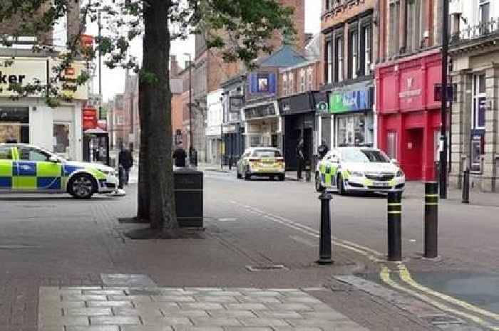 Man taken to hospital after knifepoint horror in Burton town centre