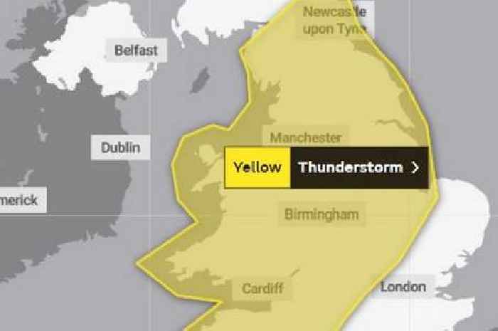 Leicestershire issued 38-hour thunderstorm warning after scorching weekend heat