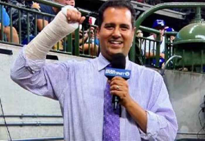 Dodgers Reporter Fractures Wrist and 6 Ribs Going Down the Brewers' Slide