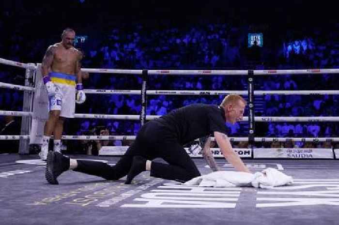 Anthony Joshua ring wiped mid-fight for sweat in Oleksandr Usyk rematch