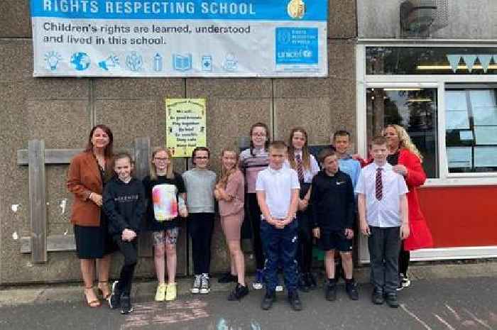 Wishaw school's delight after gaining gold Rights Respecting Schools Status