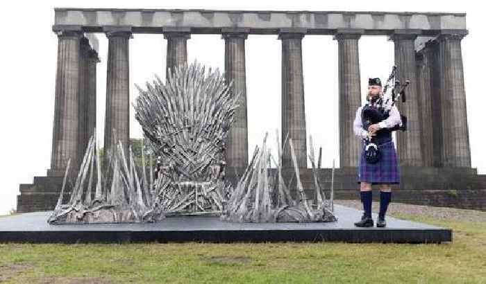 House of The Dragon 12ft Iron Throne lands in Edinburgh to celebrate launch of TV show