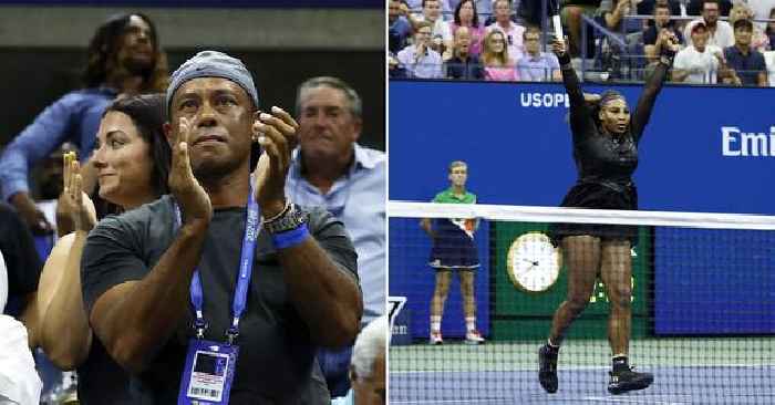 Tigers & G.O.A.Ts! Tiger Woods Cheers On Serena Williams At The U.S. Open