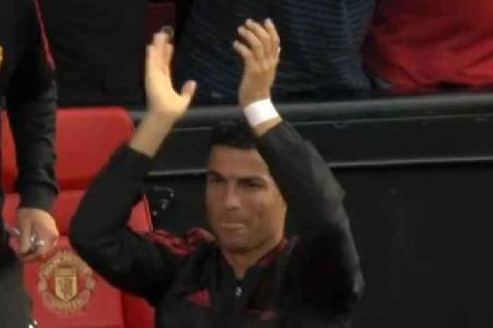 Man Utd wantaway Cristiano Ronaldo reacts to Antony opener in thrilling Arsenal clash