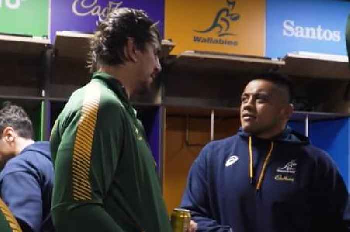 Eben Etzebeth and Allan Alaalatoa share a beer an hour after furious altercation in Australia v South Africa clash