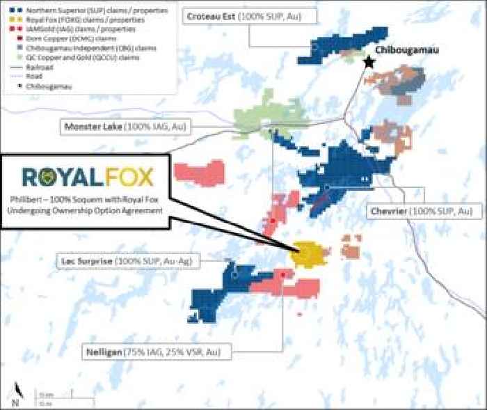 Northern Superior Further Consolidates the Chapais-Chibougamau Gold Camp with the Acquisition of Royal Fox Gold Creating a Premier Gold Explorer in Quebec