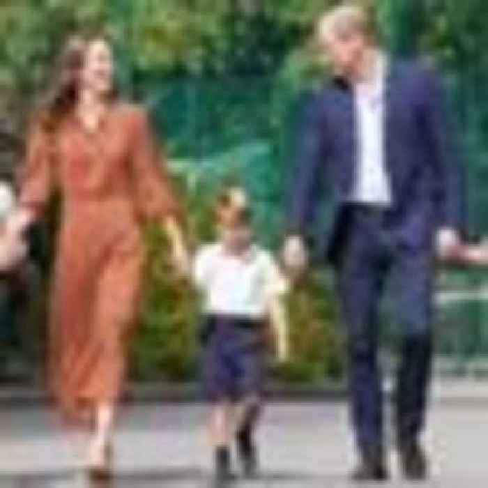 William and Kate take 'all the gang' for dry-run ahead of first day at new school - and even Louis behaved