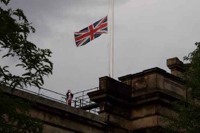 Stoke Town Hall flag at half-mast in tribute to The Queen