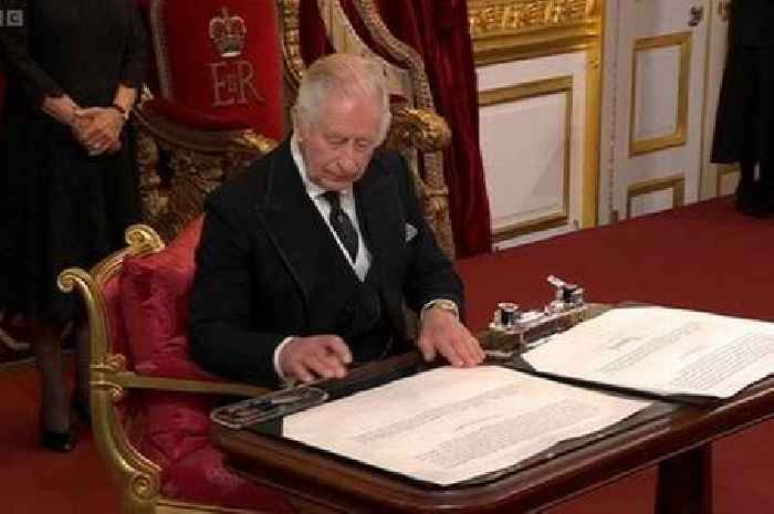 King Charles places touching gift from Prince Harry on desk as he's declared Monarch