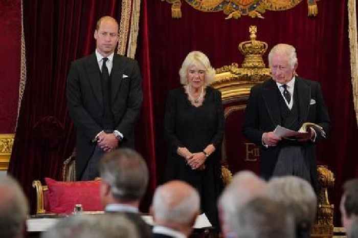 William seen for first time since becoming Prince of Wales as King Charles proclaimed