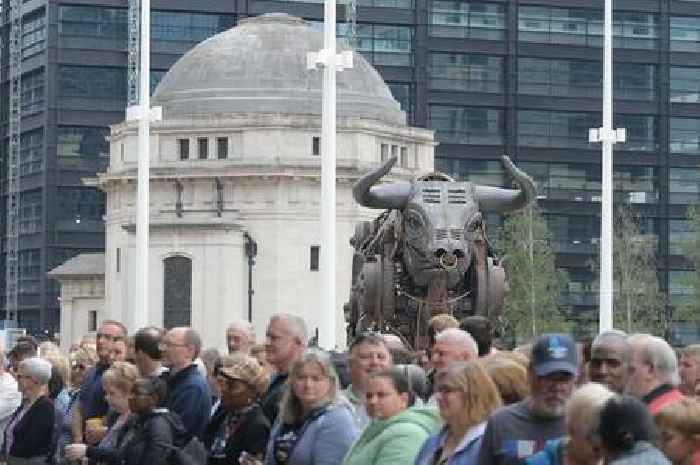 Birmingham's King Charles III proclamation under gaze of Commonwealth raging bull