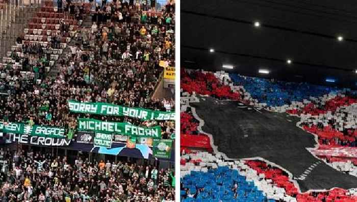 Celtic face action over banner mocking Queen’s death, but UEFA clears Rangers over national anthem