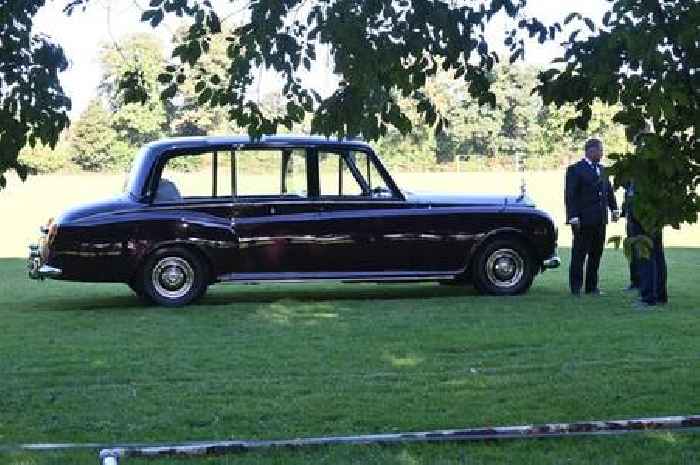 King Charles' Rolls Royce seen arriving in Cardiff park