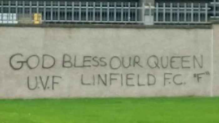 Loyalist graffiti daubed on Shamrock Rovers’ stadium in response to chant over Queen's death