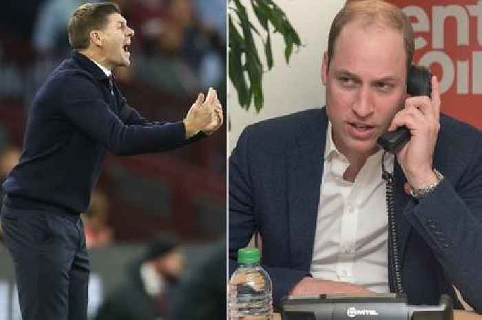 Prince William sent Steven Gerrard 'impressive' message to boost Aston Villa boss