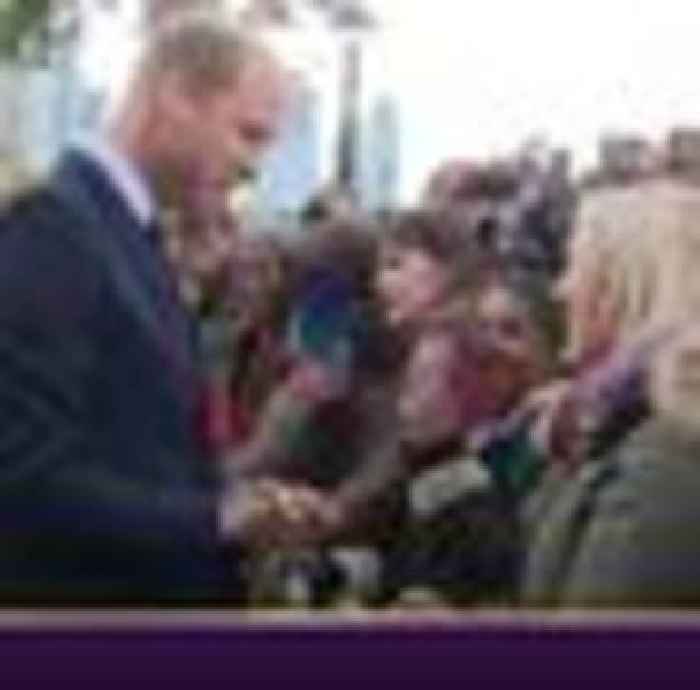 King Charles and Prince William chat to mourners queuing to see Queen lying in state