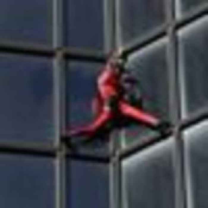 'Being 60 is nothing': French 'Spiderman' scales 613ft skyscraper to mark landmark birthday