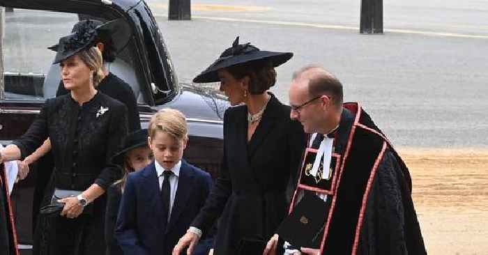 Prince George & Princess Charlotte Join Parents To Walk Behind Coffin At Queen Elizabeth's Funeral — But Where's Prince Louis?